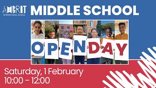 Ambrit International School Middle School Open Day Feb 1 2025 10:00-12:00