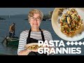 Delicious 'fregula' pasta with mussels from Sardinia! | Pasta Grannies