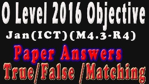O Level Doeacc/Nielit ICT Paper 2016 January Solve Question (M4.3.R4)Paper In Hindi (Objection Type)