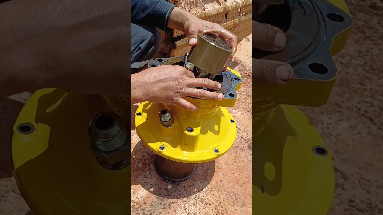 #ประกอบมอเตอร์สวิง#PC200-8M0#รถขุดไฮดรอลิก