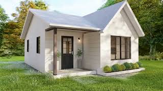 7x9 Meters Modern Small House Design ｜ 2 Bedrooms Cabin House Tour ｜ Tiny House Living