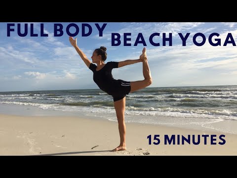 Yoga Flow Standing Poses ♥️ 15 Minute Full Body Beach Yoga