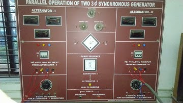 Parallel Operations of two 3 phase synchronous generator(3)
