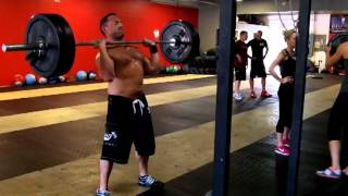 Mike getting his 155lb Thrusters! Before the 185!