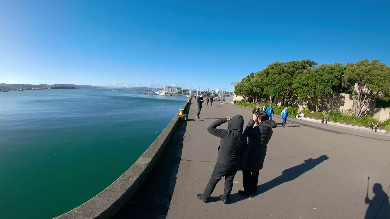 Wellington NZ - walking Te Papa Waterfront - Gopro Fusion 360° camera test