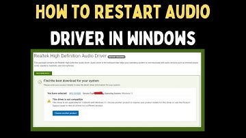 How to Restart Audio Driver In Windows 11
