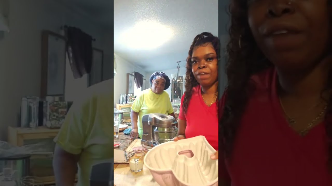 Baking a heart shaped red velvet cake