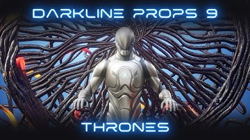 [UE] Darkline props 9: "Thrones" for horror, si-cifi like genres #UE  @Fab  @UnrealEngine ​