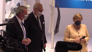 KIRCHHOFF Automotive IAA Mobility 2021 - Visit of German Chancellor Dr Angela Merkel