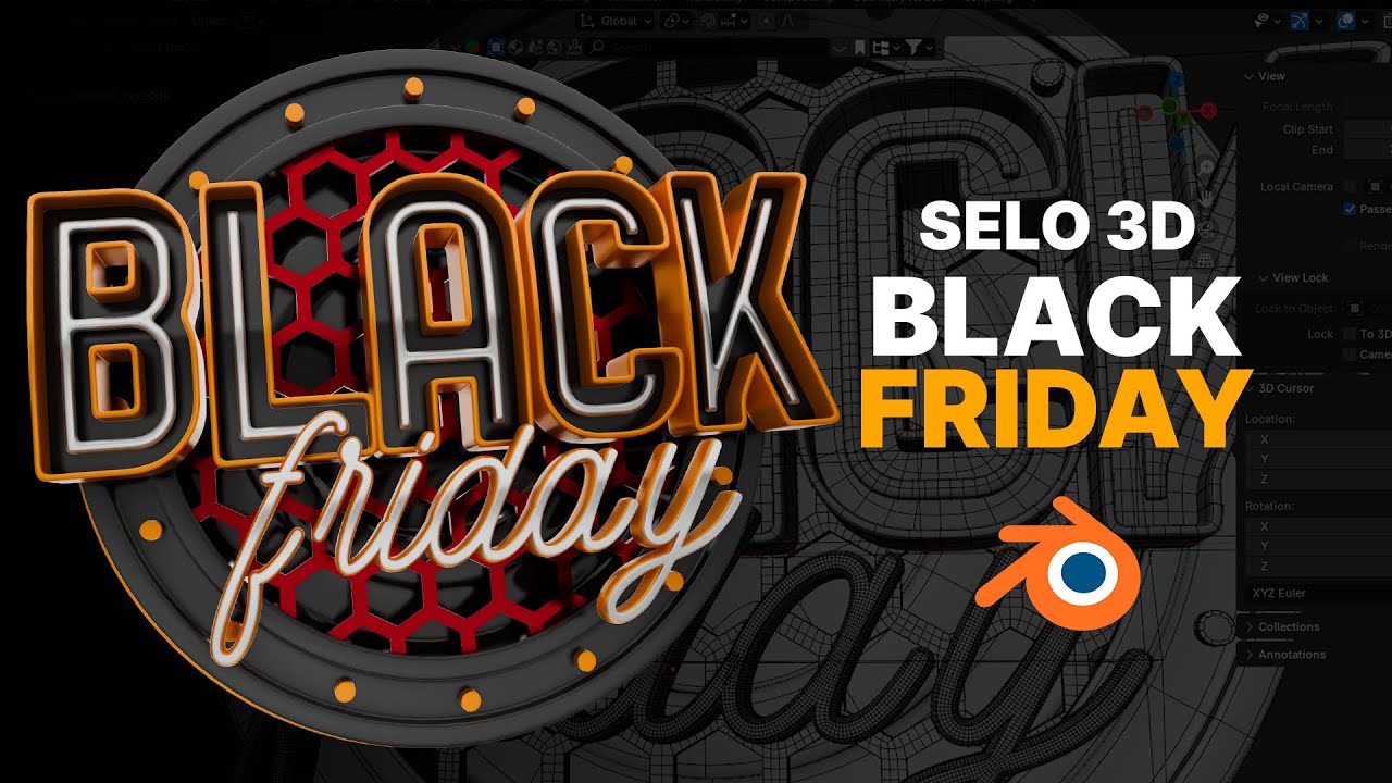 Selo para Black Friday no Blender - Tutorial