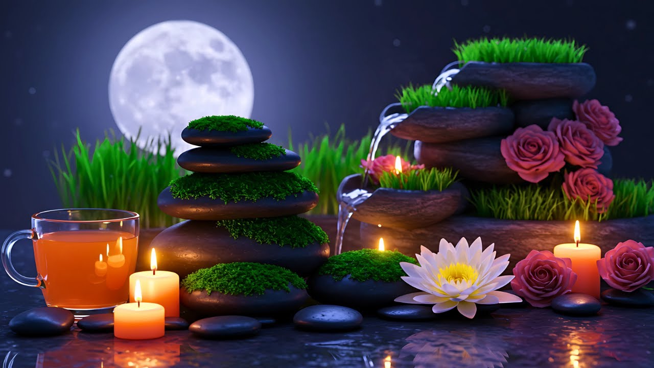 Calm Meditation Spa 🍀 Soft Piano with Water Sounds for Healing Sleep & Stress Relief