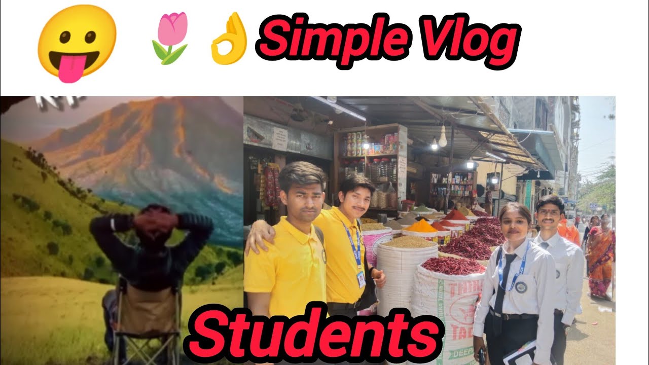 🌷😛Student Vlog video by college