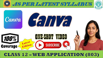 🔥 Graphic Designing Using Canva - One Shot | Class 12 Web Application 803 | Full Chapter 3 Explained