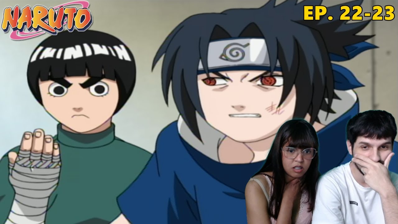 SASUKE vs ROCK LEE | Namorada Assiste NARUTO pela Primeira Vez (Episódios 22 e 23)