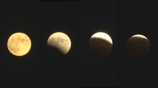 秋の夜空で皆既月食 全国各地で観測