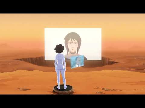 David uploads Laurie's final message, and dies (Pantheon scene in season 1 episode 8)  [S01E08]