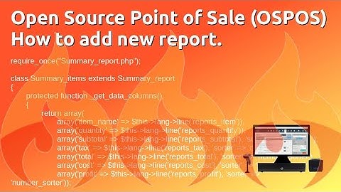 Creating Reports on Open Source Point of Sale