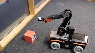 Mobile Manipulation: Six Axis Robot Arm on Omnidirectional Platform in a Pick and Place Task