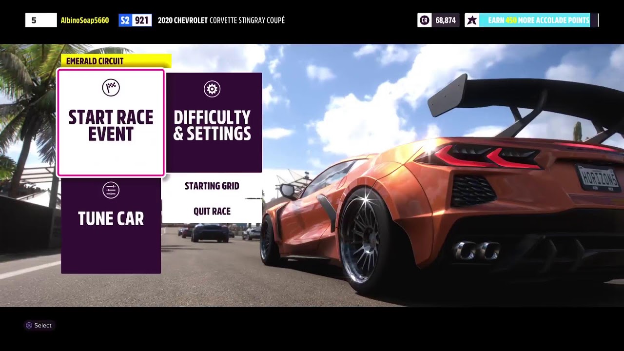 Playing forza horizon