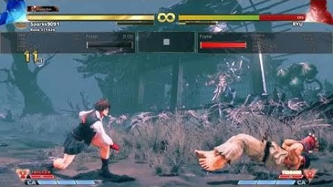 Sakura raw overhead counter hit combo