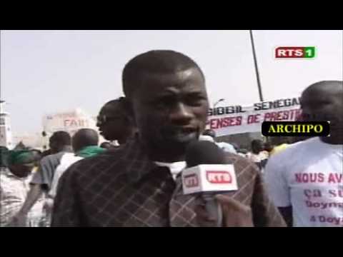 Ousmane Ndiaye alliance jef jel Marche des jeunes du Front Siggil Senegaal du samedi 26 avril 2008.