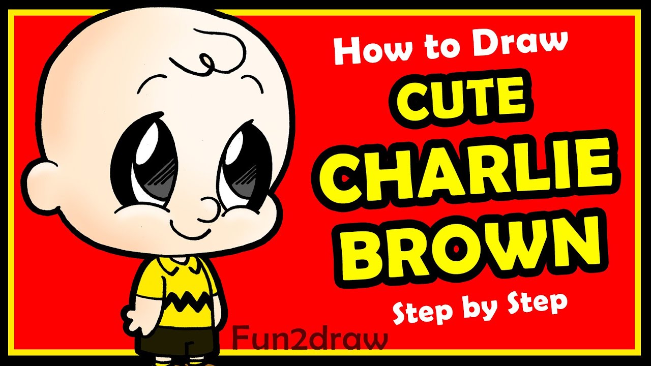 how to draw, charlie, brown, The Peanuts Movie, Cute, Easy, step by step, c...