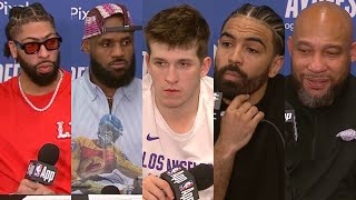 Lakers vs Nuggets R1G3 | Lakeshow Postgame Interviews x Highlights: AR, Gabe, AD, Bron \& Darvin Ham