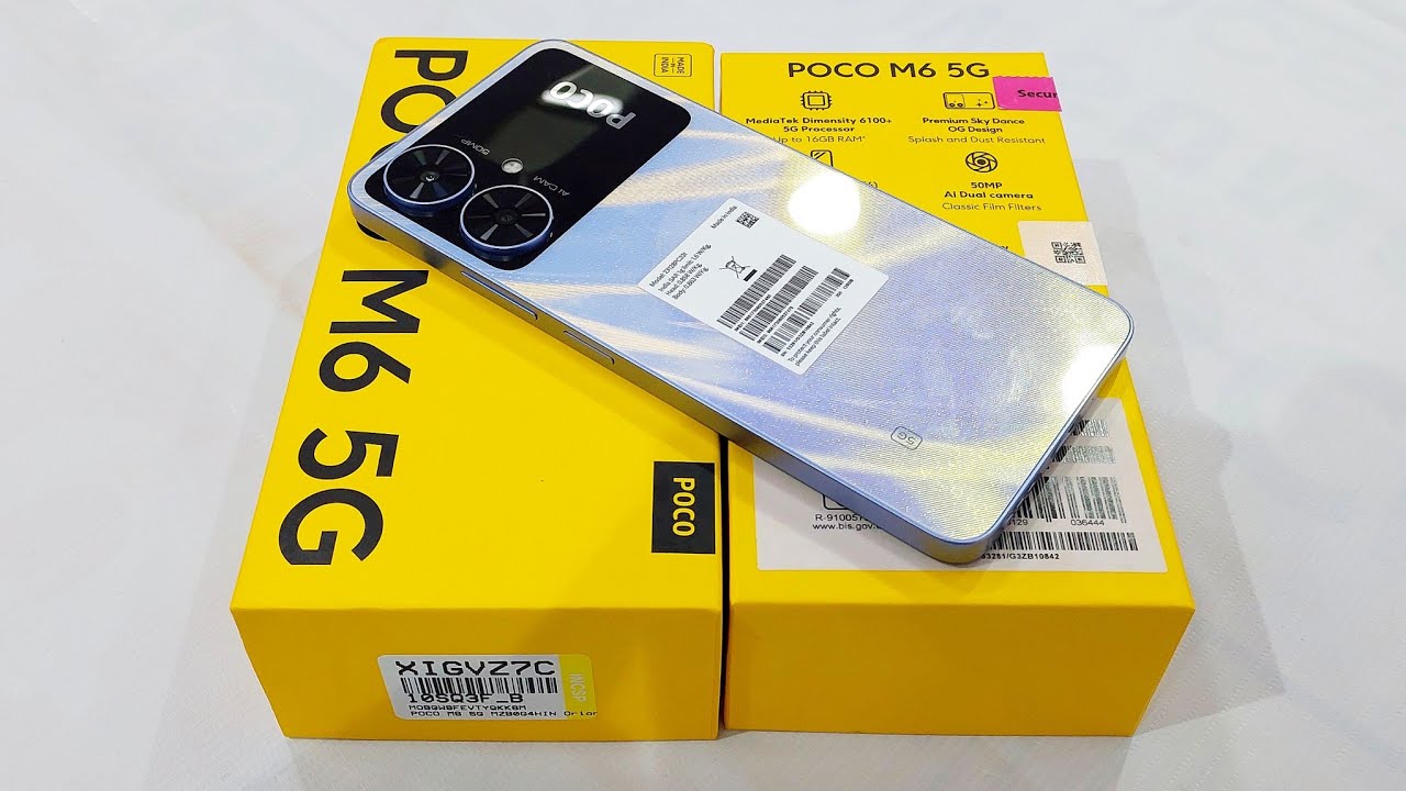 Poco M6 5G unboxing and gaming test MediaTak Dimensity 6100+ CPU , 50MP  camera 