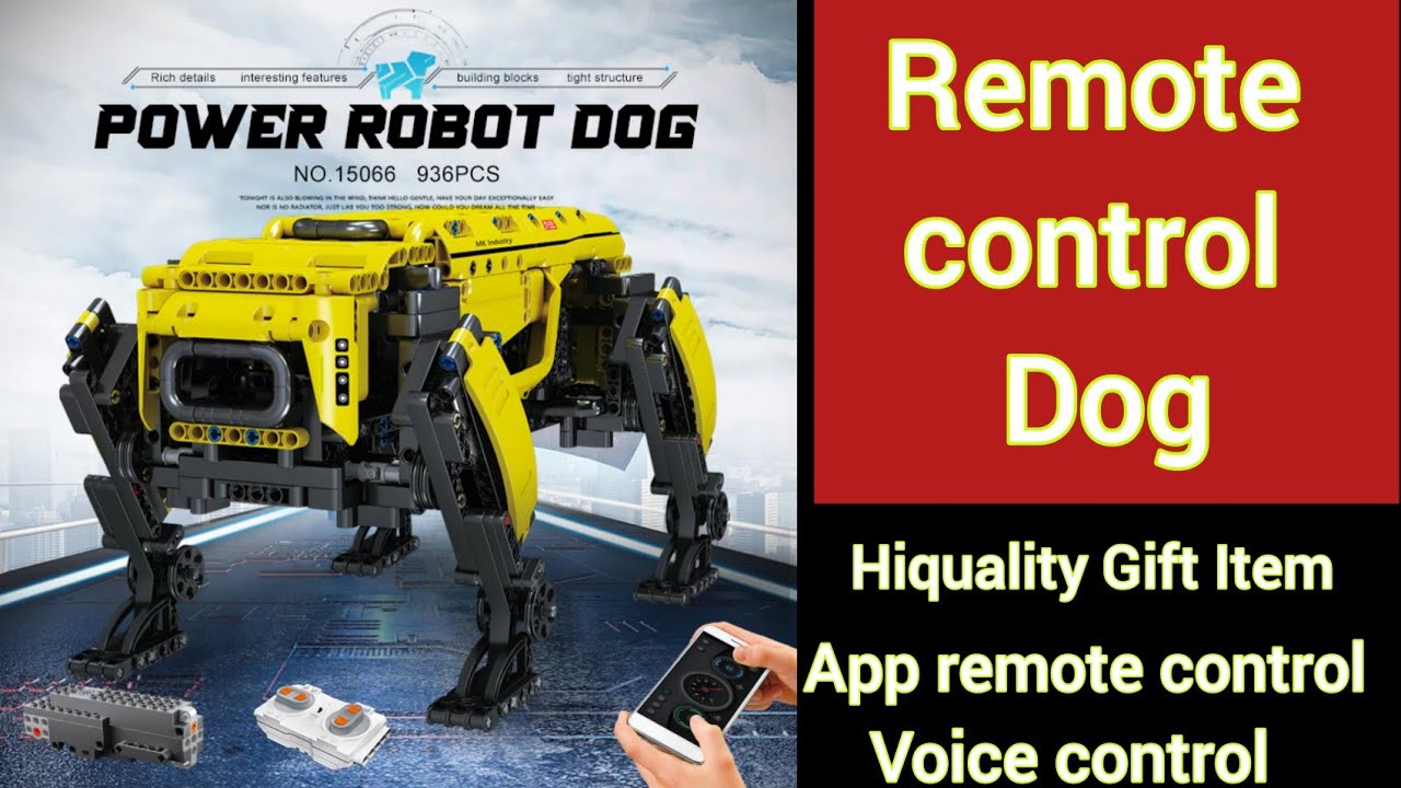 Mould King 15066 Robot Dog Building Kit, 936PCS Yellow APP RC  Programmable STEM Toy, Power Module & Educational Model : Toys & Games