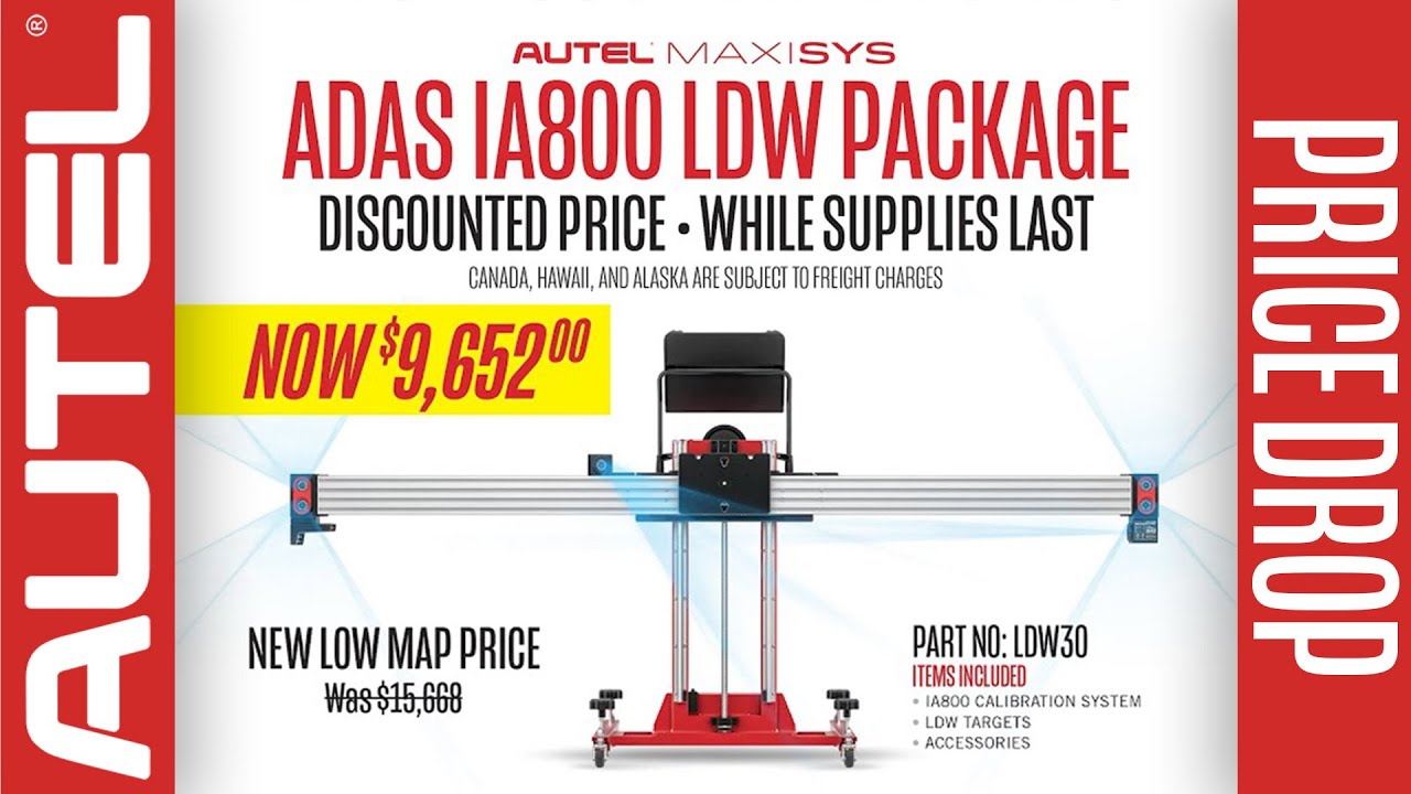 Autel ADAS Lane Departure Warning 3.0 Package with free MS909!