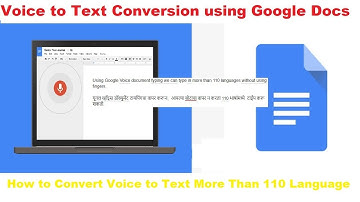 How to Convert Voice to Text using Google Docs II Speech to Text II