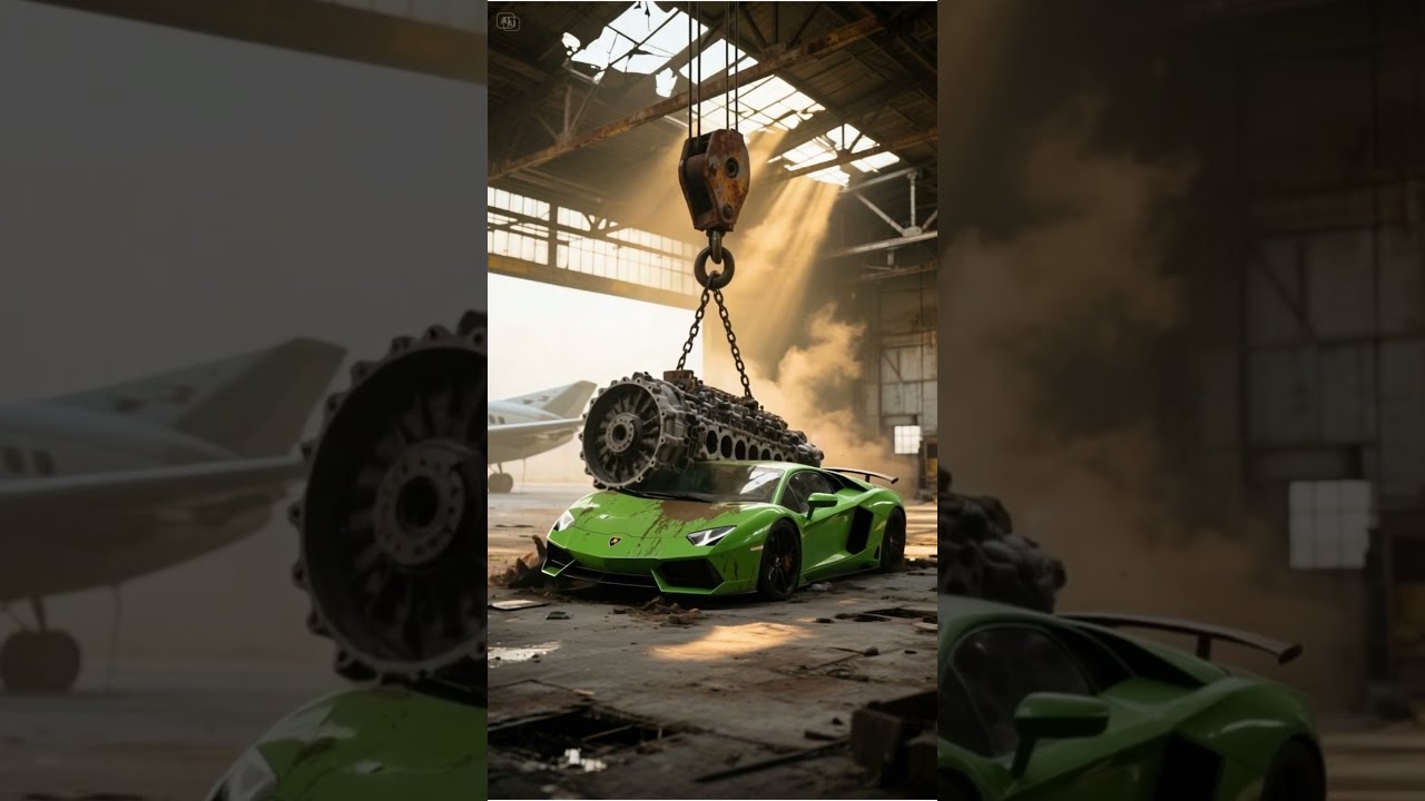  200K Lamborghini CRUSHED By Falling Hangar Shorts