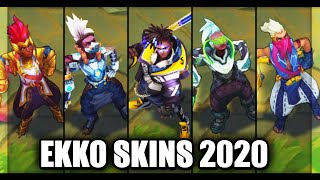 All Ekko Skins Spotlight 2020 (League of Legends)
