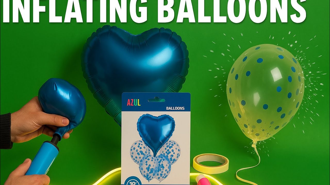 FUN LOT'S OF HEART MYLAR BALLOON BLOWING। SATISFYING VIDEO 