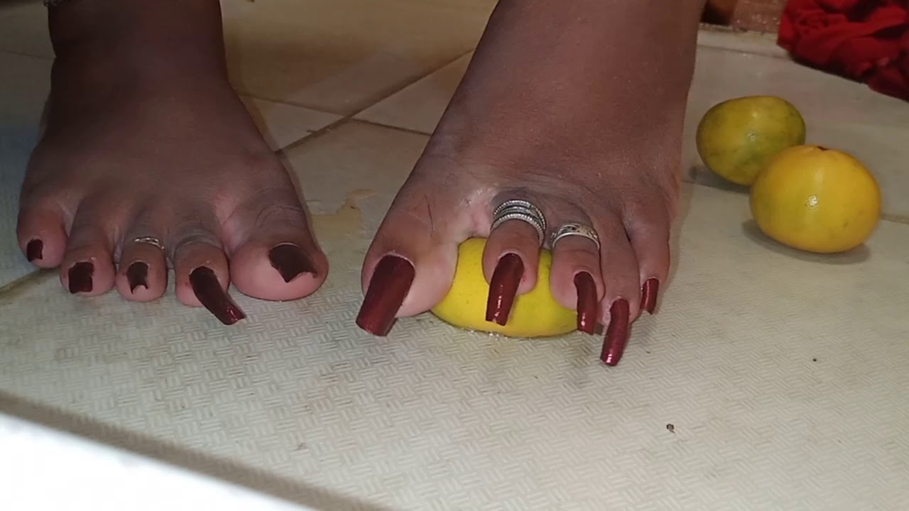 Long toenails fruit crush