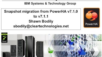 PowerHA Snapshot Migration from v7.1.0 to v7.1.1