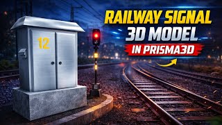 Railway Signal Box in Prisma3D | Train Signal Control Room 3D Modeling Tutorial #prisma3d