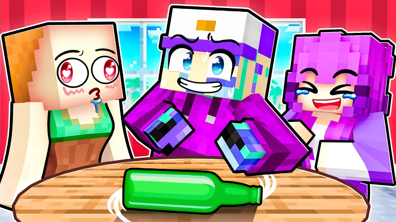 Minecraft SPIN THE BOTTLE with Crazy Fan Girl!