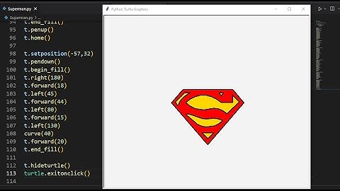 Draw Superman Logo | Full Python Code || Python Turtle