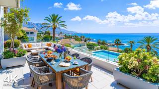 Sunny Morning Jazz at Summer Beach Balcony Ambience ~ Cheerful Bossa Nova & Calm Waves Sound to Work screenshot 4