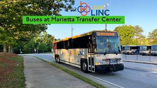 CobbLinc Buses at the Marietta Transfer Center