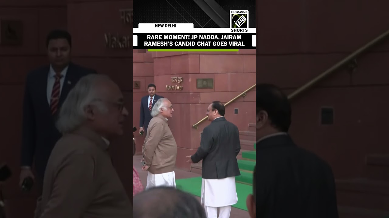 Rare Moment! JP Nadda, Jairam Ramesh’s candid chat at Parliament premises goes viral