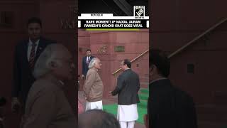 Rare Moment! JP Nadda, Jairam Ramesh’s candid chat at Parliament premises goes viral