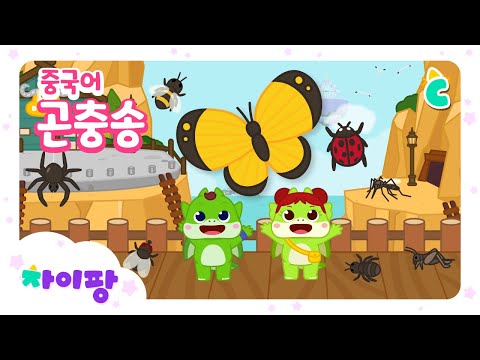 [중국어 곤충송 | 어린이 중국어] 나비 개미 거미, 곤충을 중국어로 배워요! | 차이팡 중국어와 함께 중국어 노래만 따라 부르면, 어린이 중국어 회화 완전 정복!