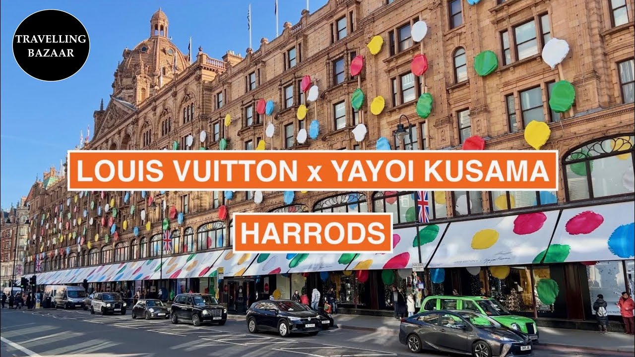 Louis Vuitton takes over Harrods Façade to Mark Launch of Yayoi
