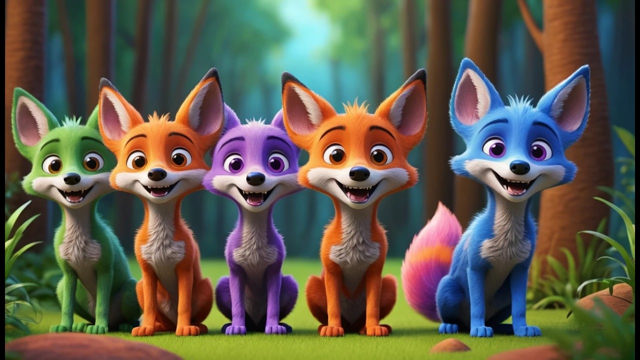 Five Little Jackals Howl Howl Howl | Wild Animal Song & Counting for ...