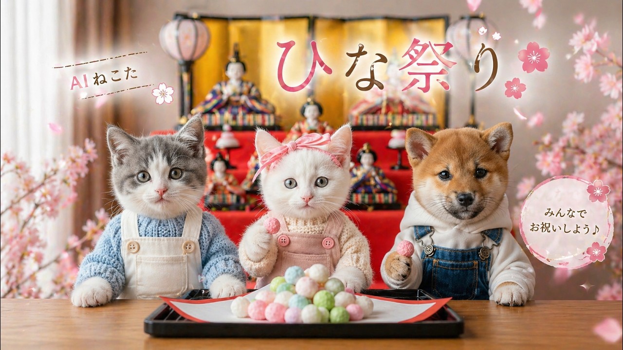 ひな祭り】AIねこたのひな祭り AI Nekota's Hina Matsuri Celebration