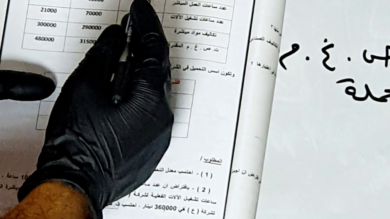 محاسبة التكاليف / الفصل الثالث / معدل التحميل التقديري / الاستاذ ليث الغراوي