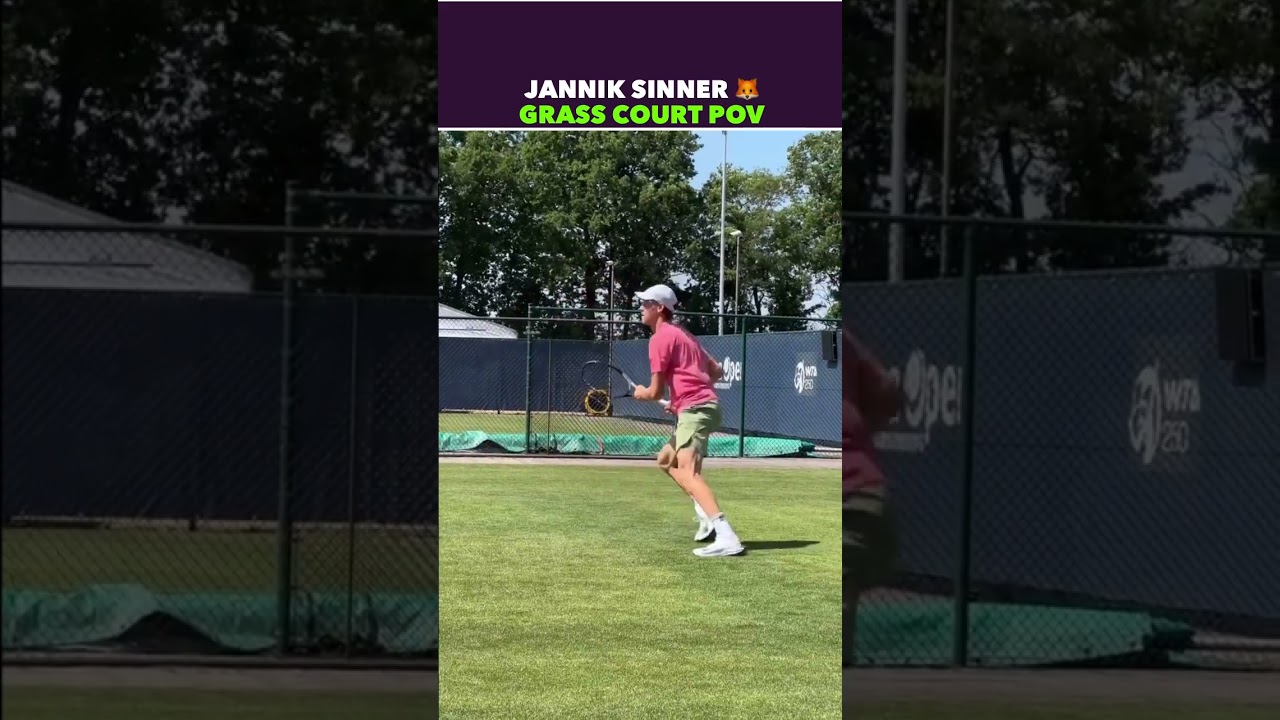 GREAT JANNIK SINNER GRASS COURT POV 