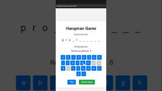 Can you guess the word before it's too late?I just coded my own Hangman Game from scratch! 💻 #shorts
